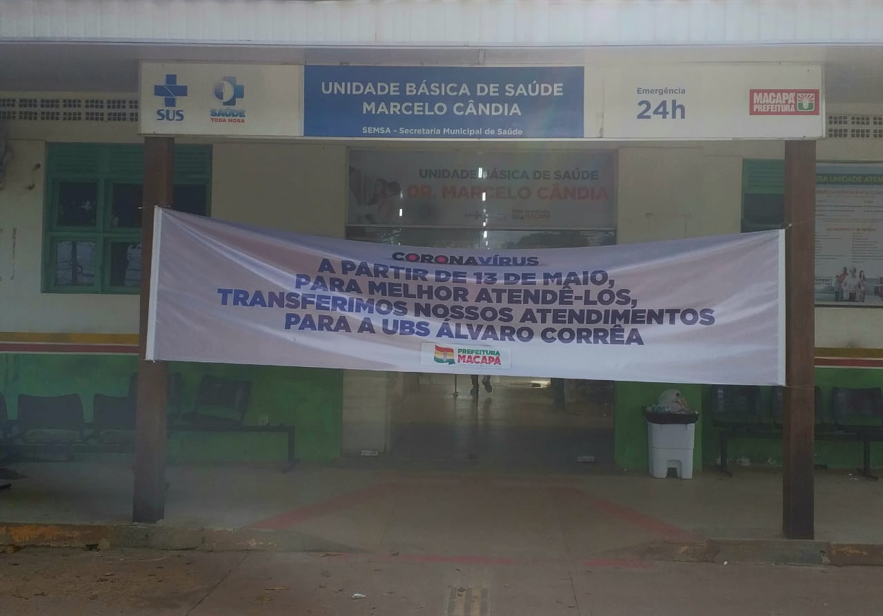 BAIXA: Em meio ao aumento dos casos de Covid-19, prefeitura de Macapá fecha a UBS Marcelo Cândia para reforma