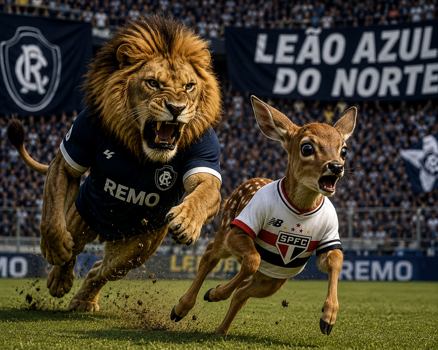 Leão Azul do Norte faz a festa: Bambi do Sudeste vira alvo de memes após derrota